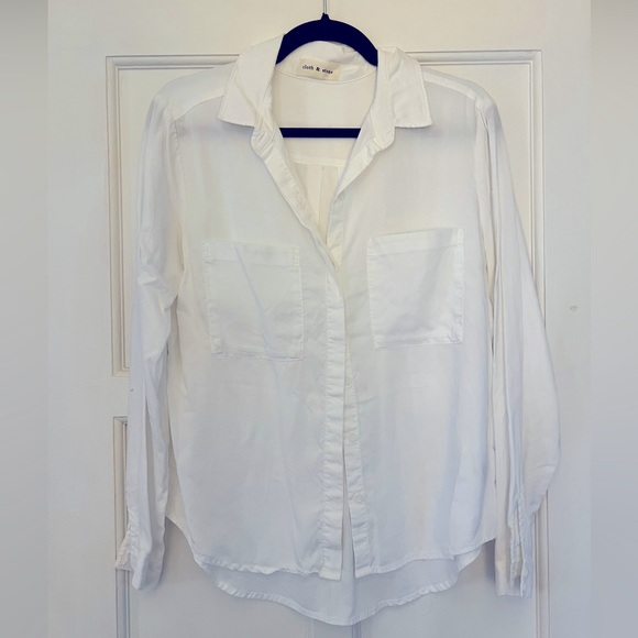Cloth & Stone Crisp White Button-Down Shirt - Picture 1 of 4